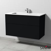 Sanipa 3way 97x46x58,2cm Schwarz-Matt mittig SF48108