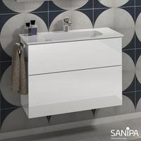 Sanipa 3way 77x46x58,2cm Weiß-Glanz mittig SF48078