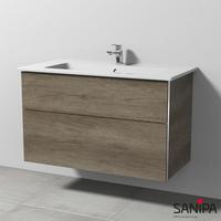 Sanipa 3way Waschtisch Venticello Waschtischunterschrank mit 2 Auszügen, BR32437