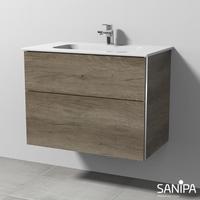 Sanipa 3way Waschtisch Design mit Waschtischunterschrank mit 2 Auszügen, BR48037