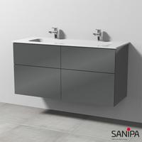 Sanipa 3way 117x46x58,2cm Anthrazit-Glanz mittig SF48379