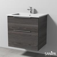 Sanipa 3way Waschtisch Venticello Waschtischunterschrank mit 2 Auszügen, UM32235