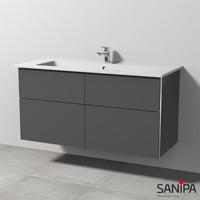 Sanipa 3way Waschtisch Venticello mit Waschtischunterschrank mit 4 Auszügen, BR32722