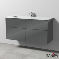 Sanipa 3way 117x46x58,2cm Anthrazit-Glanz mittig SF48279