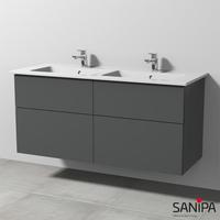 Sanipa 3way 125,5x47,7x59,1cm Anthrazit-Matt mittig SM32822