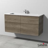 Sanipa 3way 117x46x58,2cm Eiche-Nebraska mittig SM48237