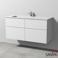 Sanipa 3way 117x46x58,2cm Weiß-Soft mittig SM48243
