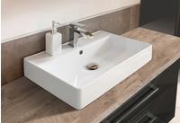 Fackelmann Universal Aufsatzwaschbecken 61 x 41 cm Keramik, Badkeramik, 79700, wei&szlig;