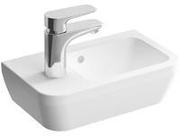 VitrA Integra Handwaschbecken 37 x 22 cm Ablage links mit Hahnloch Wei&szlig;