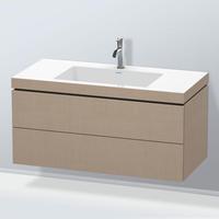 Duravit Vero Air Waschtisch mit L-Cube Waschtischunterschrank mit 2 Ausz&uuml;gen, LC6928O7575
