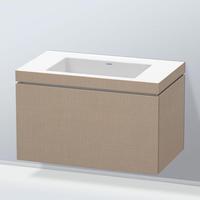 Duravit Vero Air Waschtisch mit L-Cube Waschtischunterschrank B: 80 H: 50 T: 48 cm, 1 Auszug Front leinenKorpus leinen, ohne Einrichtungssystem, ohne Hahnloch LC6917N7575
