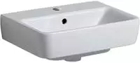 Geberit Renova Plan Handwaschbecken 45 cm, mit 1 Hahnloch, mit &Uuml;berlauf,...
