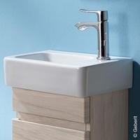 Geberit Renova Plan Handwaschbecken 36 cm, mit 1 Hahnloch, mit &Uuml;berlauf,...