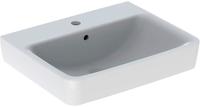 Geberit Renova Plan Waschtisch 55 cm, mit 1 Hahnloch, mit &Uuml;berlauf, Badkeramik,