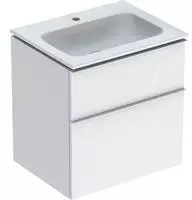 Geberit iCon Set Möbelwaschtisch 60 cm schmaler Rand, mit Unterschrank, 2 Schubladen und Waschbeckenanschluss (502.335.01.1)