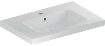 Geberit iCon Light mittig Ablagefläche links und rechts rechteckig Hahnlochposition mittig 90x48cm weiß alpin mit KeraTect 501840002