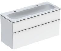 Geberit iCon Möbel-Waschtischset 502338012 120x63x48cm, weiß, weiß hochglänzend, Griff glanzverchromt