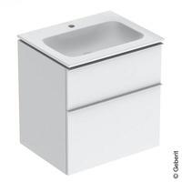 Geberit iCon Set M&ouml;belwaschtisch 60 cm schmaler Rand, mit Unterschrank, 2 Schubladen