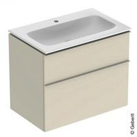 Geberit iCon Set M&ouml;belwaschtisch 75 cm schmaler Rand, mit Unterschrank, 2 Schubladen