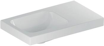 Geberit iCon Light Handwaschbecken, 53 cm x 31 cm, ohne Hahnloch, ohne Überlauf, Ablagefläche rechts, 501832, Farbe: weiß - 501.832.00.3