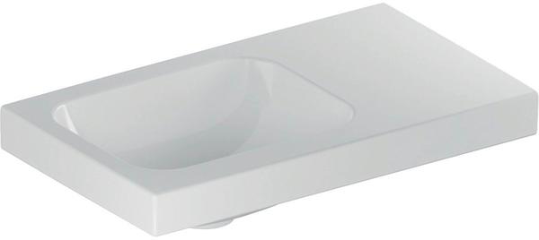 Geberit iCon Light Handwaschbecken, 53 cm x 31 cm, ohne Hahnloch, ohne Überlauf, Ablagefläche rechts, 501832, Farbe: weiß - 501.832.00.3