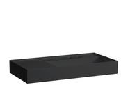 Laufen Laufen Kartell Waschtisch, unterbaufähig, Ablage links, 2 Hahnlöcher, ohne Überlauf, 900x460mm, H810339, Farbe: Schwarz Matt - H8103397168151