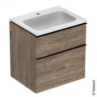 Geberit iCon Set M&ouml;belwaschtisch 60 cm schmaler Rand, mit Unterschrank, 2 Schubladen