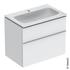 Geberit iCon Möbel-Waschtischset 502332011 75x63x48cm, weiß/KeraTect, weiß hochglänzend, Griff weiß matt