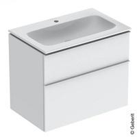 Geberit iCon Set M&ouml;belwaschtisch 75 cm schmaler Rand, mit Unterschrank, 2 Schubladen