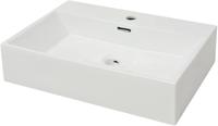 vidaXL Waschbecken mit Hahnloch Keramik Wei&szlig; 60,5x42,5x14,5 cm