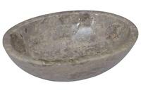 vidaXL Waschbecken Marmor grau 53x40x15cm (149173)