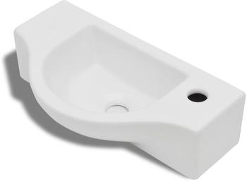 vidaXL Keramik Waschbecken mit Hahnloch weiß (141930)