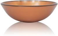 vidaXL Waschbecken Hartglas 42 cm braun