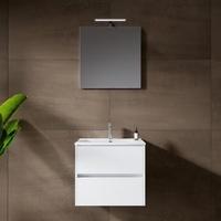 Riho Porto Slim Waschtisch mit Waschtischunterschrank und LED-Spiegel, FPO060DP0DP0S74
