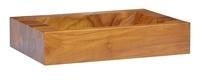 vidaXL Waschbecken Massivholz Teak 50x35x10 cm