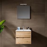 Riho Porto Slim Waschtisch mit Waschtischunterschrank und LED-Spiegel, FPO060DP6DP6S74