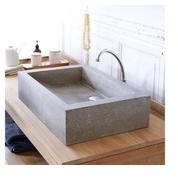 Tikamoon Waschbecken Waschbecken aus Terrazzo Pegase grey grau