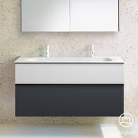 Burgbad Fiumo Doppelwaschtisch mit Waschtischunterschrank mit 2 Auszügen, SFXM122F3958FOT2C0001G0200
