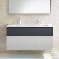 Burgbad Fiumo Doppelwaschtisch mit Waschtischunterschrank mit 2 Auszügen, SFXM122F3956FOT56C0001G0223