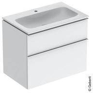 Geberit iCon Set M&ouml;belwaschtisch 75 cm schmaler Rand, mit Unterschrank, 2 Schubladen