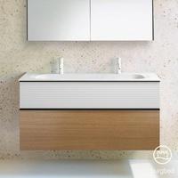 Burgbad Fiumo Doppelwaschtisch mit Waschtischunterschrank mit 2 Auszügen, SFXO122F3960FOT2C0001G0200