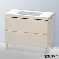 Duravit Vero Air Waschtisch mit L-Cube Waschtischunterschrank mit 2 Ausz&uuml;gen, LC6938N9191+UV986907777