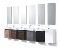 Stilform Gäste-WC Badmöbel Waschbecken mit Unterschrank ohne Spiegel, Eiche Natur