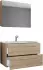 VCM Waschplatz Set 3 tlg. Badinos 80x50x46 cm Sonoma Eiche