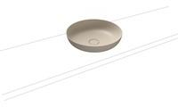 Kaldewei Miena Waschtisch-Schale 909306003661 3180, &Oslash; 45 cm, warm beige 20, Perl-Effekt, ohne &Uuml;berlauf, ohne Hahnloch, Schallschutz