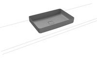 Kaldewei Kaldewei Miena Waschtisch-Schale, 3185, 580x380 mm, ohne Überlauf, 909506000, Farbe: Cool Grey 30 mit Perl-Effekt - 909606003663
