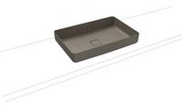 Kaldewei Kaldewei Miena Waschtisch-Schale, 3185, 580x380 mm, ohne Überlauf, 909506000, Farbe: Warm Grey 60 mit Perl-Effekt - 909606003671