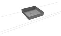 Kaldewei Kaldewei Miena Waschtisch-Schale, 3184, 400x400 mm, ohne Überlauf, 909506000, Farbe: Cool Grey 30 mit Perl-Effekt - 909506003663
