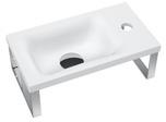 rivea Picabo Handwaschbecken mit Handtuchhaltern B: 40 H: 10 T: 22 cm, mit pflegeleichter Oberfläche, BR0546WM