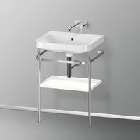 Duravit Happy D.2 Plus Waschtisch mit Metallkonsole und 1 Ablage, HP4835N3636